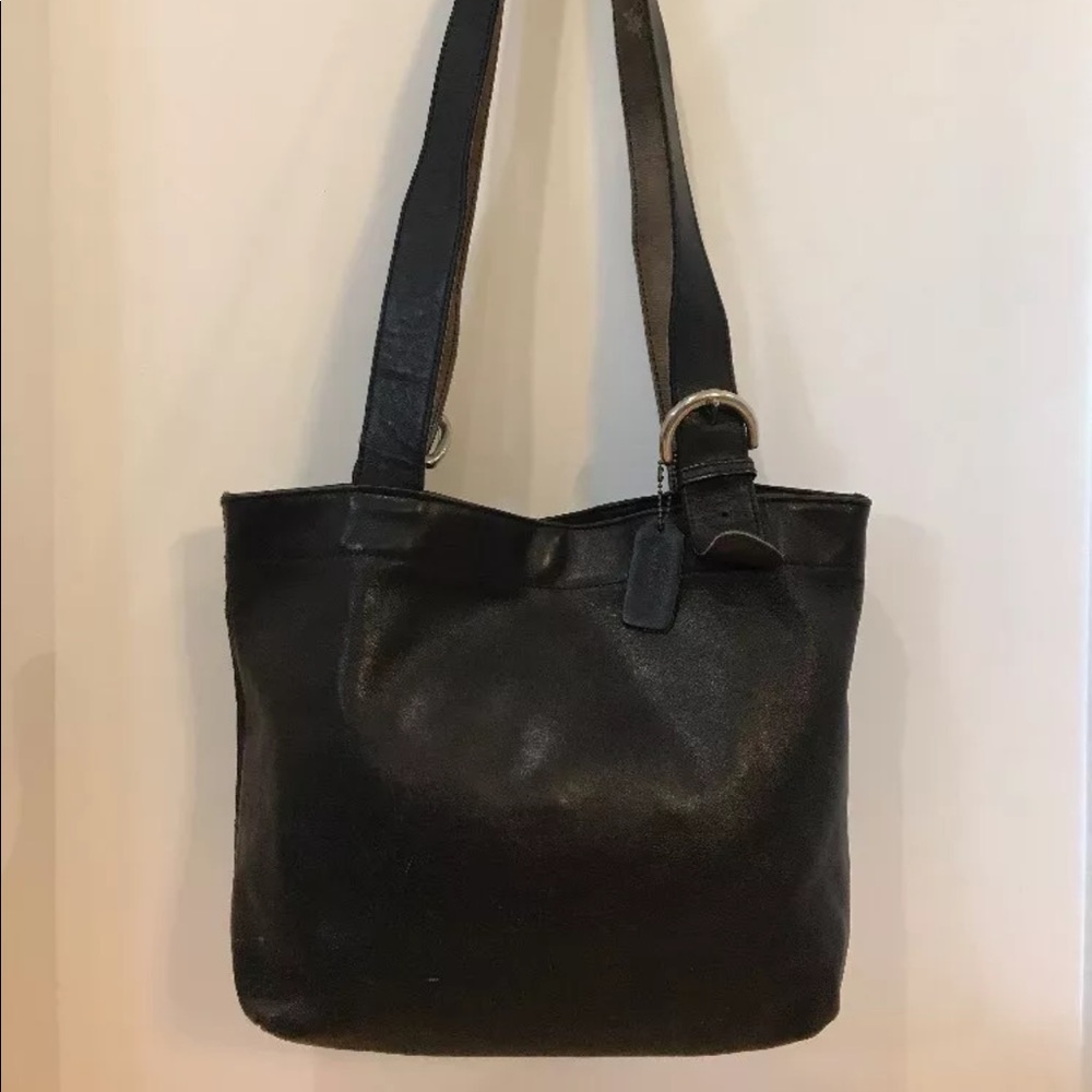 COACH Black Leather LAFAYETTE Tote Carryall  Purse